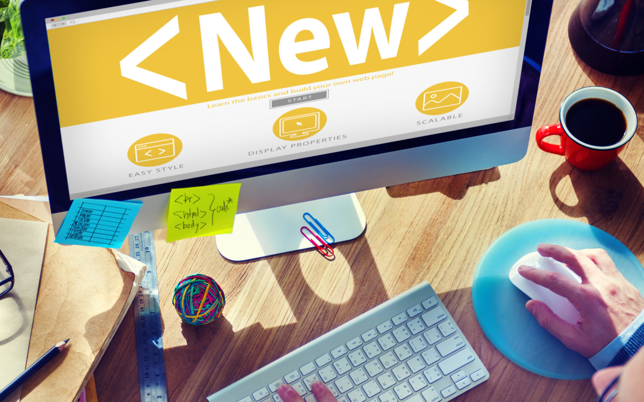 Digital Online New Office Working Concept